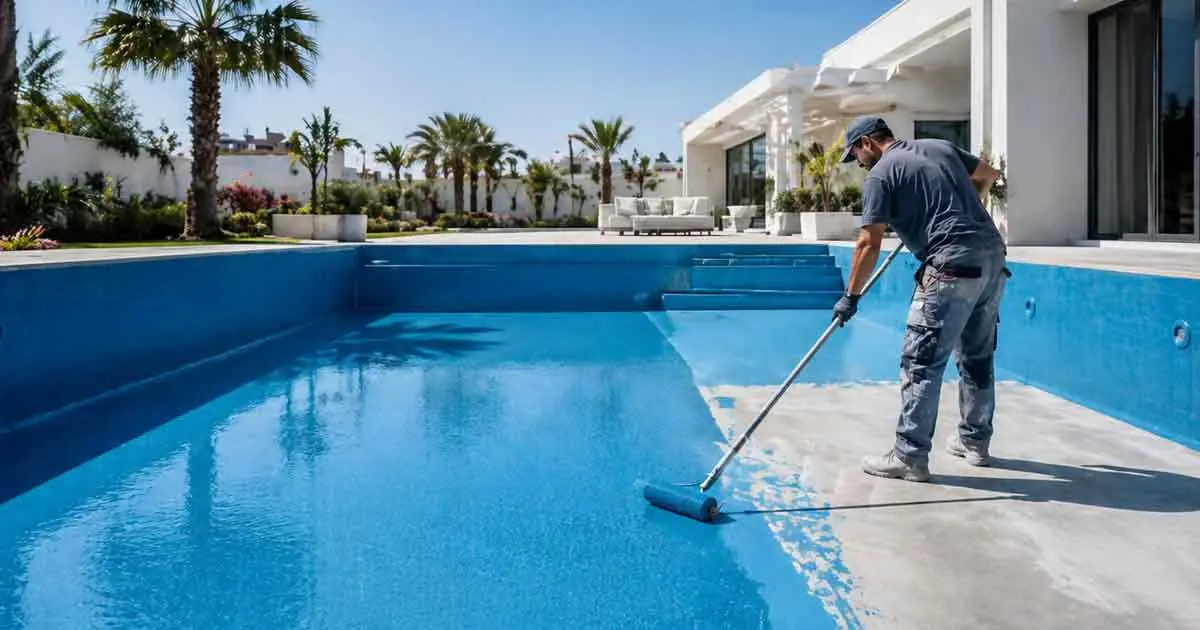 painting swimming pool with epoxy paint