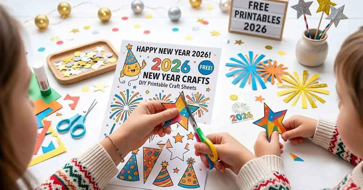 free printable 2026 new year's crafts