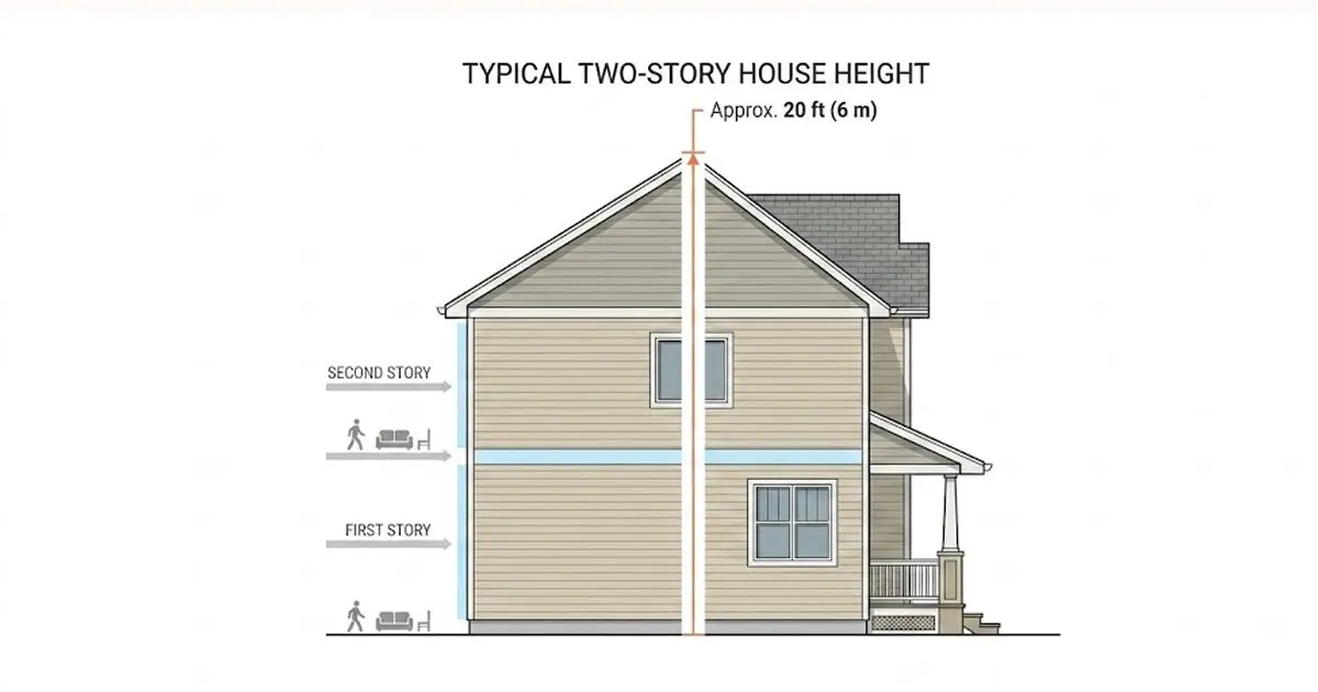 how tall is a 2 story house