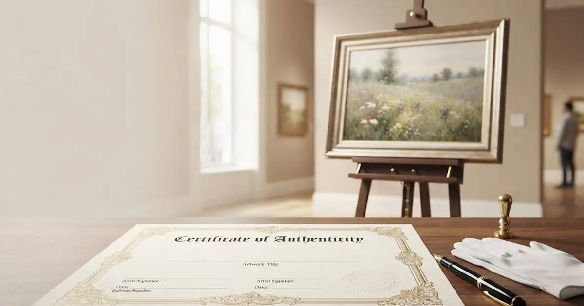 certificate of authenticity for artwork