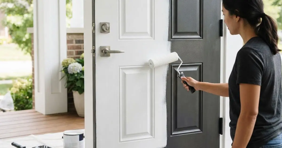 painting a metal door with latex paint